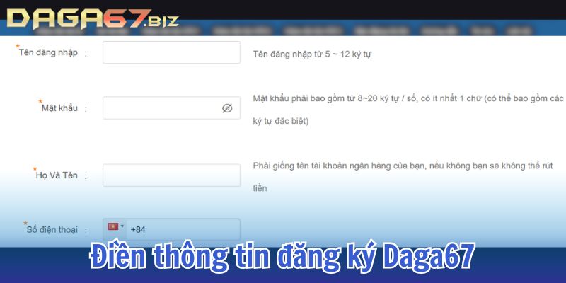 đăng ký daga67